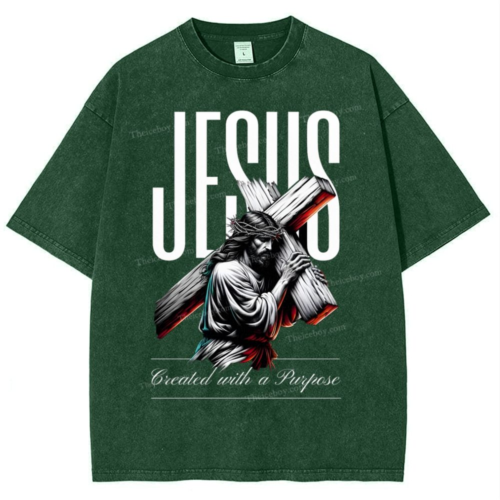 Jesus Snowflake Vintage Washed T-Shirt