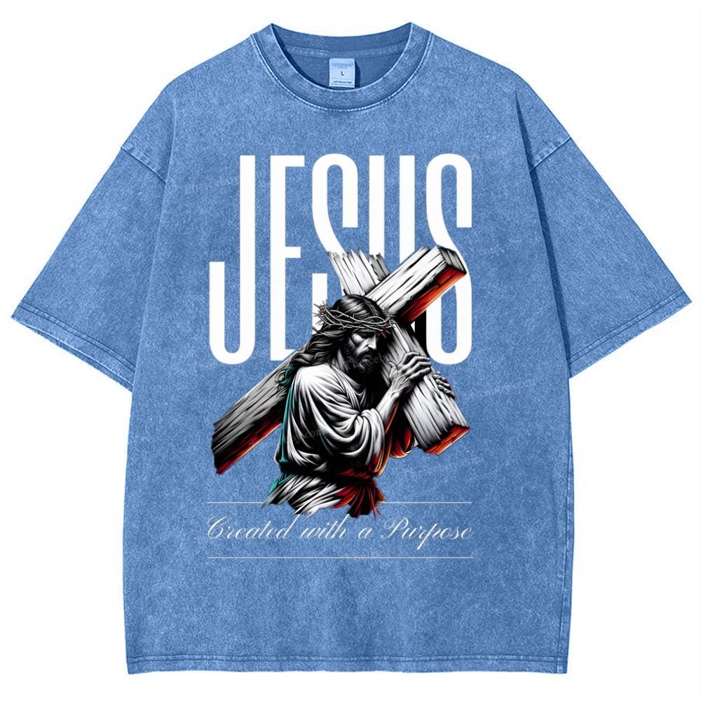 Jesus Snowflake Vintage Washed T-Shirt