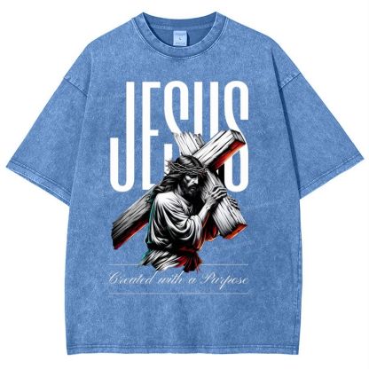 Jesus Snowflake Vintage Washed T-Shirt