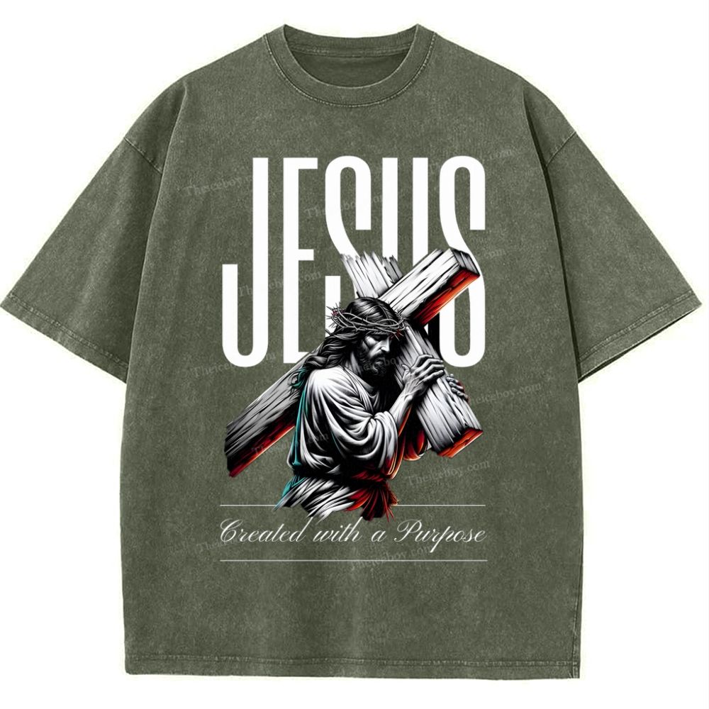 Jesus Snowflake Vintage Washed T-Shirt