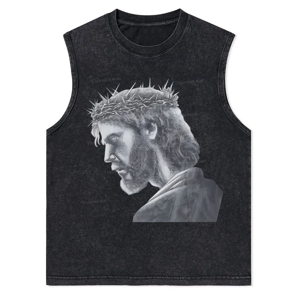 Jesus Christian Snowflake Washed Vest