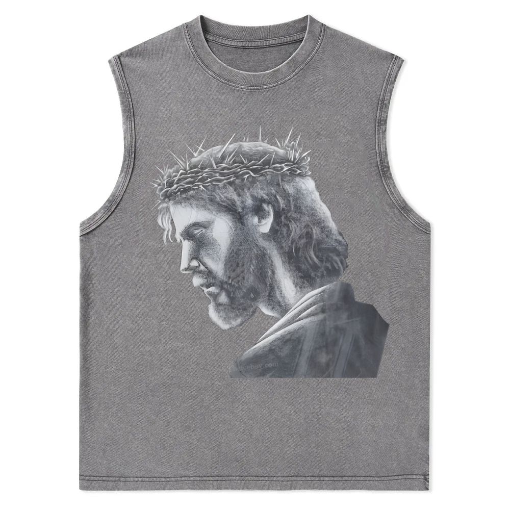 Jesus Christian Snowflake Washed Vest