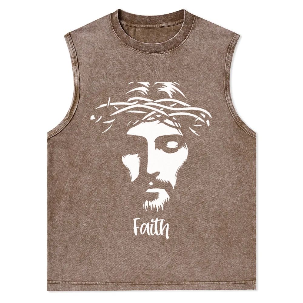 Faith Christian Snowflake Washed Vest