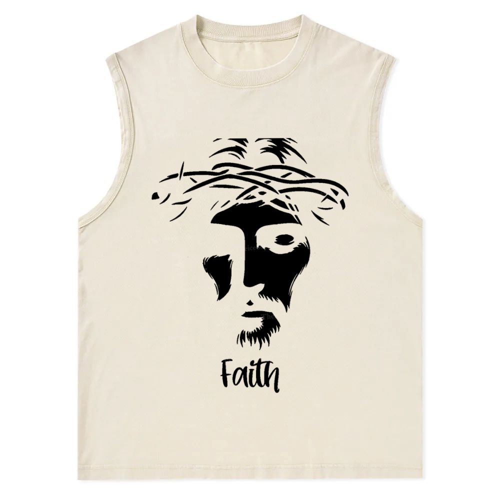 Faith Christian Snowflake Washed Vest