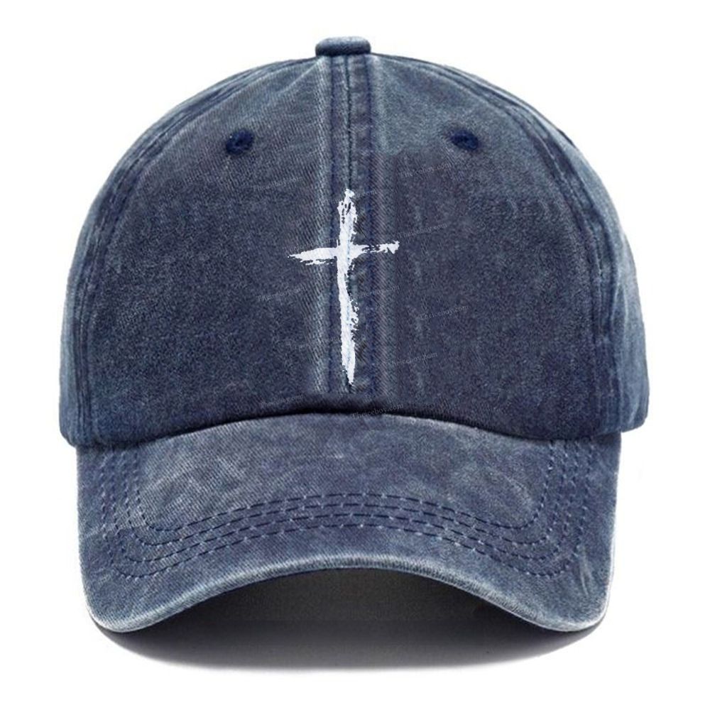 Jesus Corss Christian Vintage Washed Cap