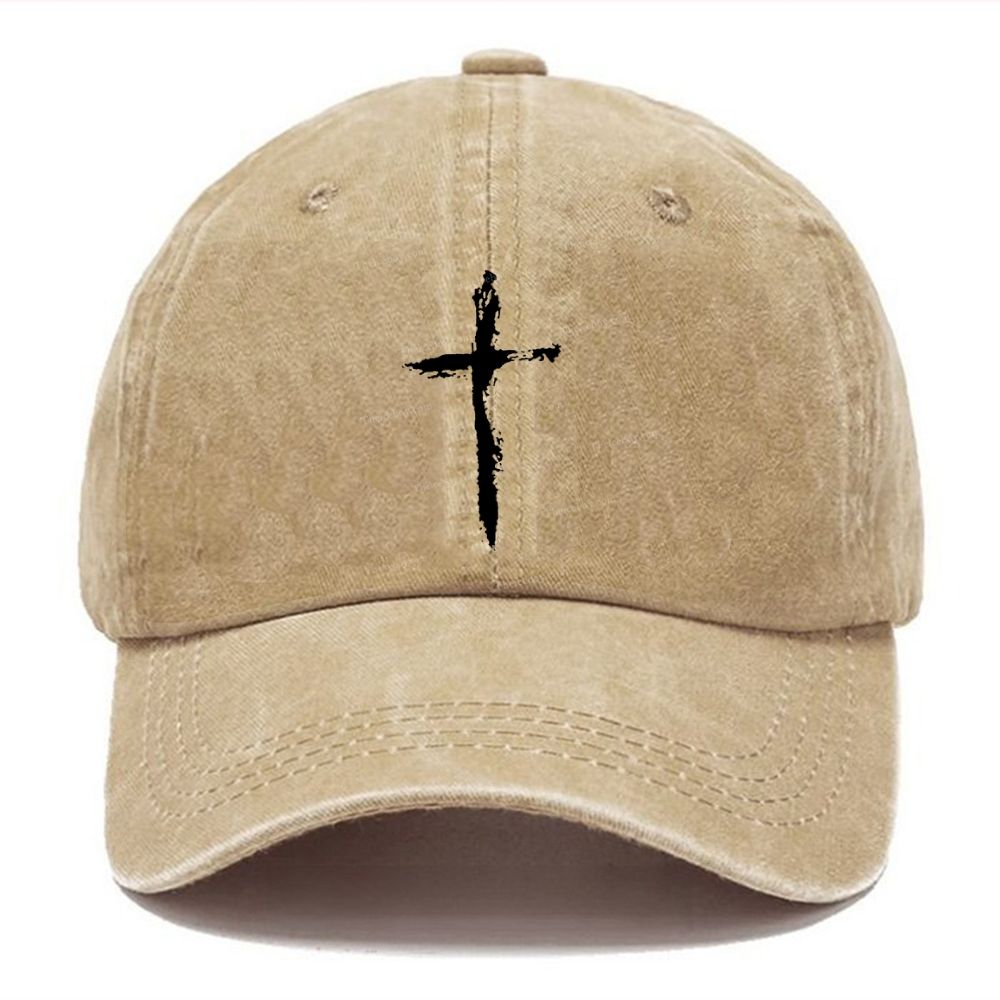 Jesus Corss Christian Vintage Washed Cap