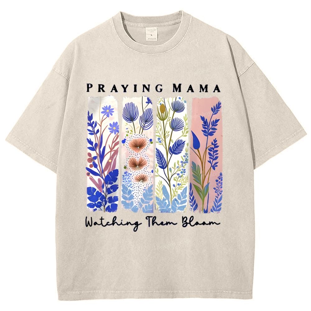 Praying Mama Mother's Day Christ Washed T-Shirt