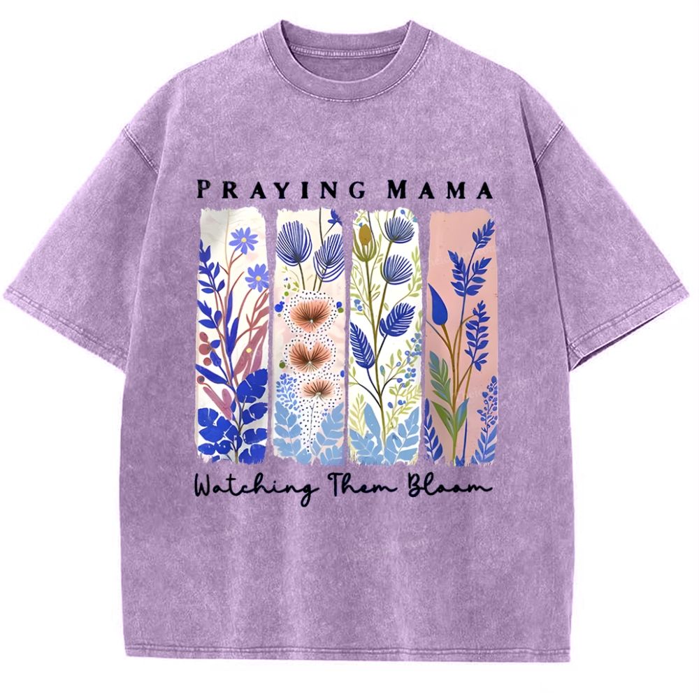 Praying Mama Mother's Day Christ Washed T-Shirt