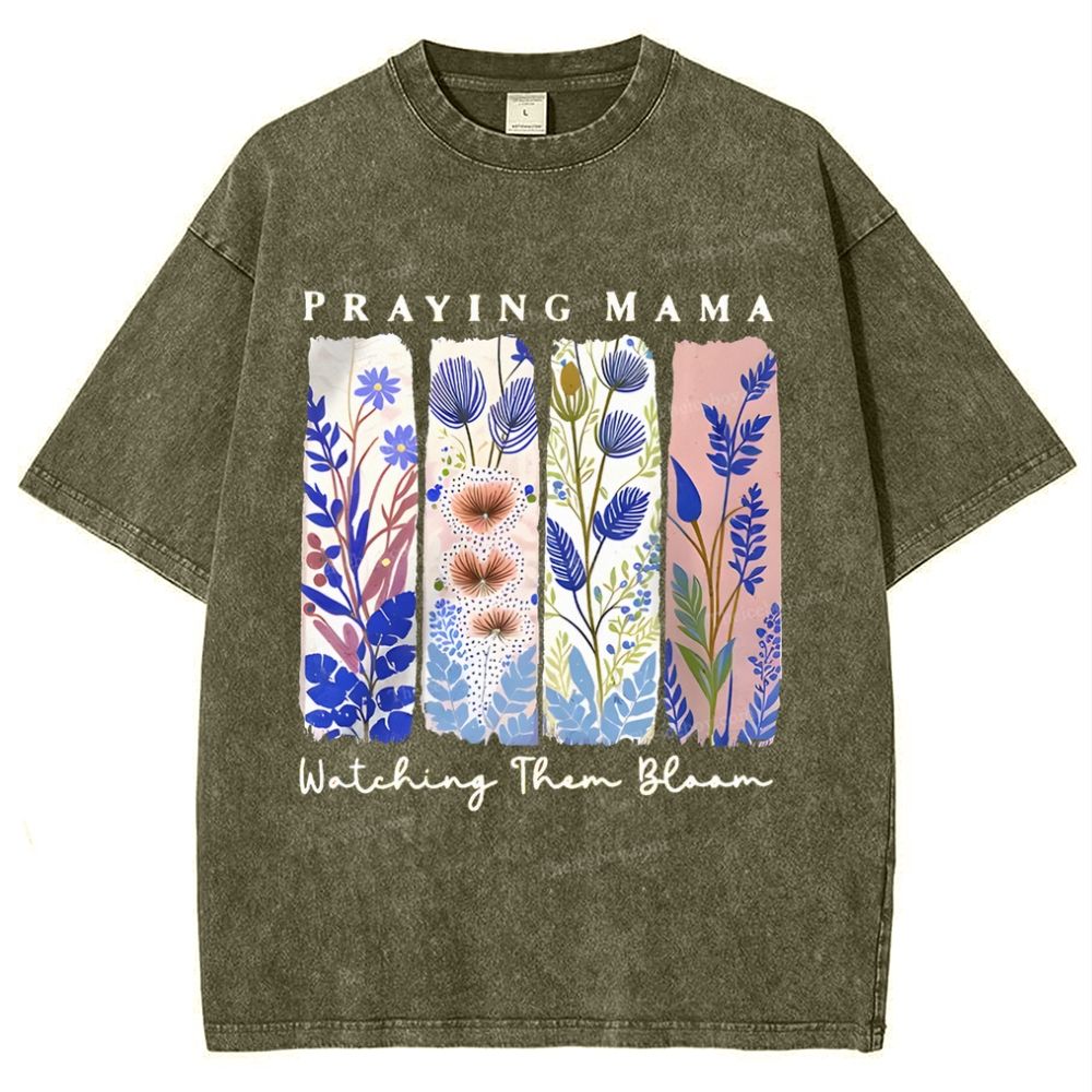 Praying Mama Mother's Day Christ Washed T-Shirt