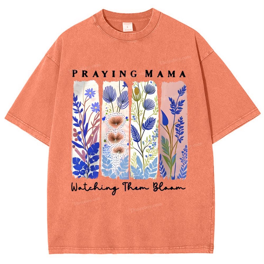 Praying Mama Mother's Day Christ Washed T-Shirt
