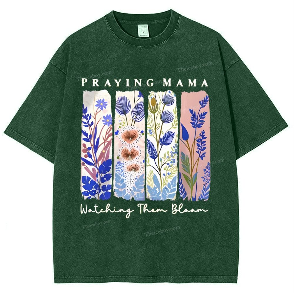 Praying Mama Mother's Day Christ Washed T-Shirt