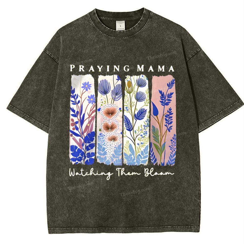 Praying Mama Mother's Day Christ Washed T-Shirt