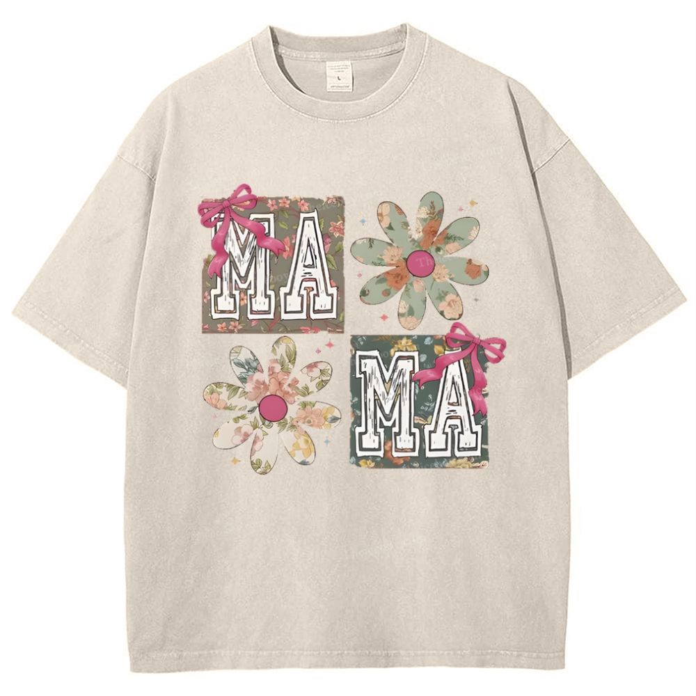 MaMa FlowersMother's Day Christ Washed T-Shirt