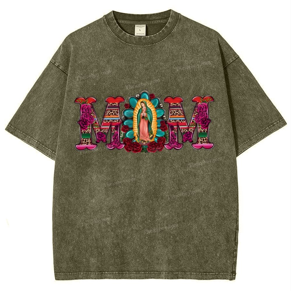 MOM Mother's Day Christ Washed T-Shirt