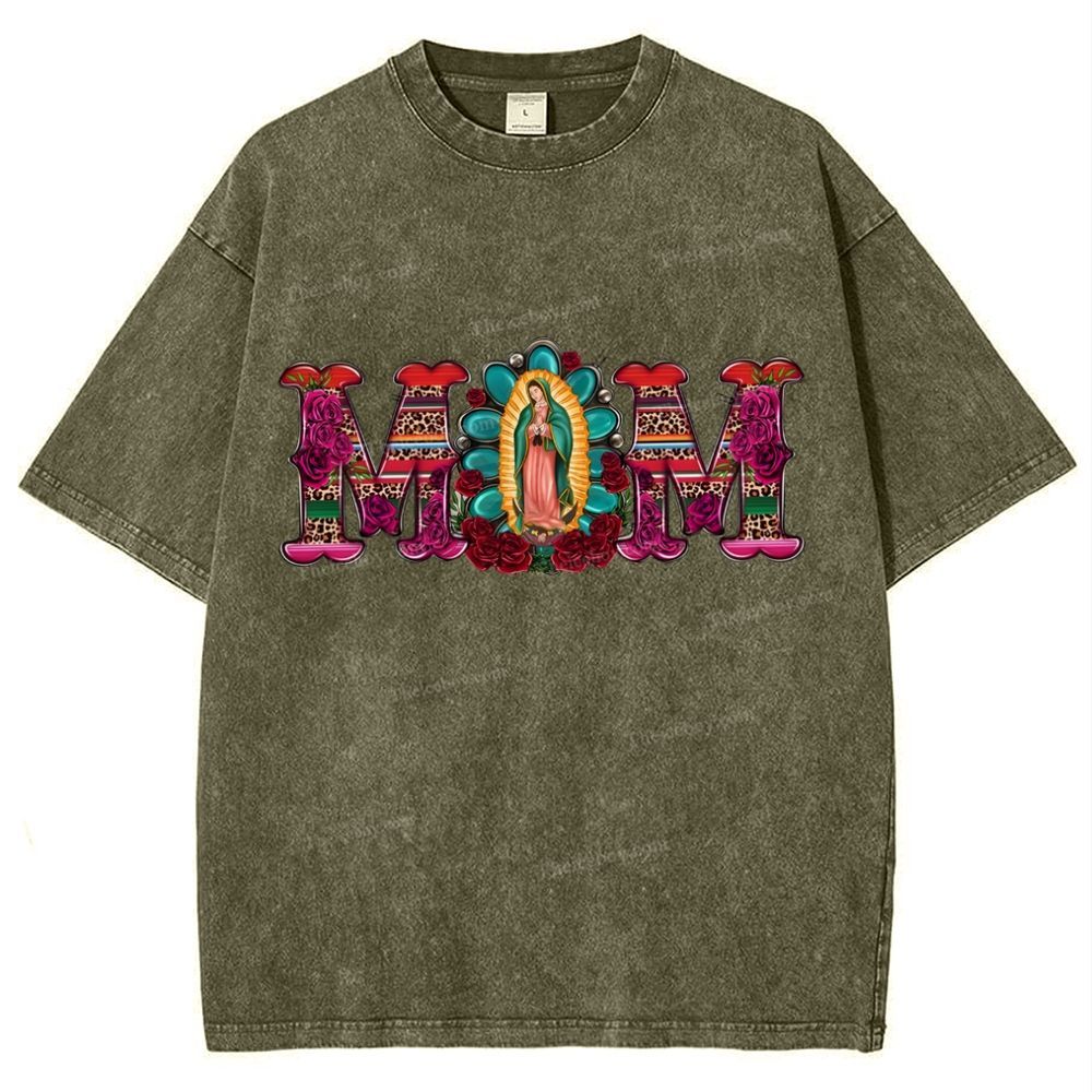 MOM Mother's Day Christ Washed T-Shirt