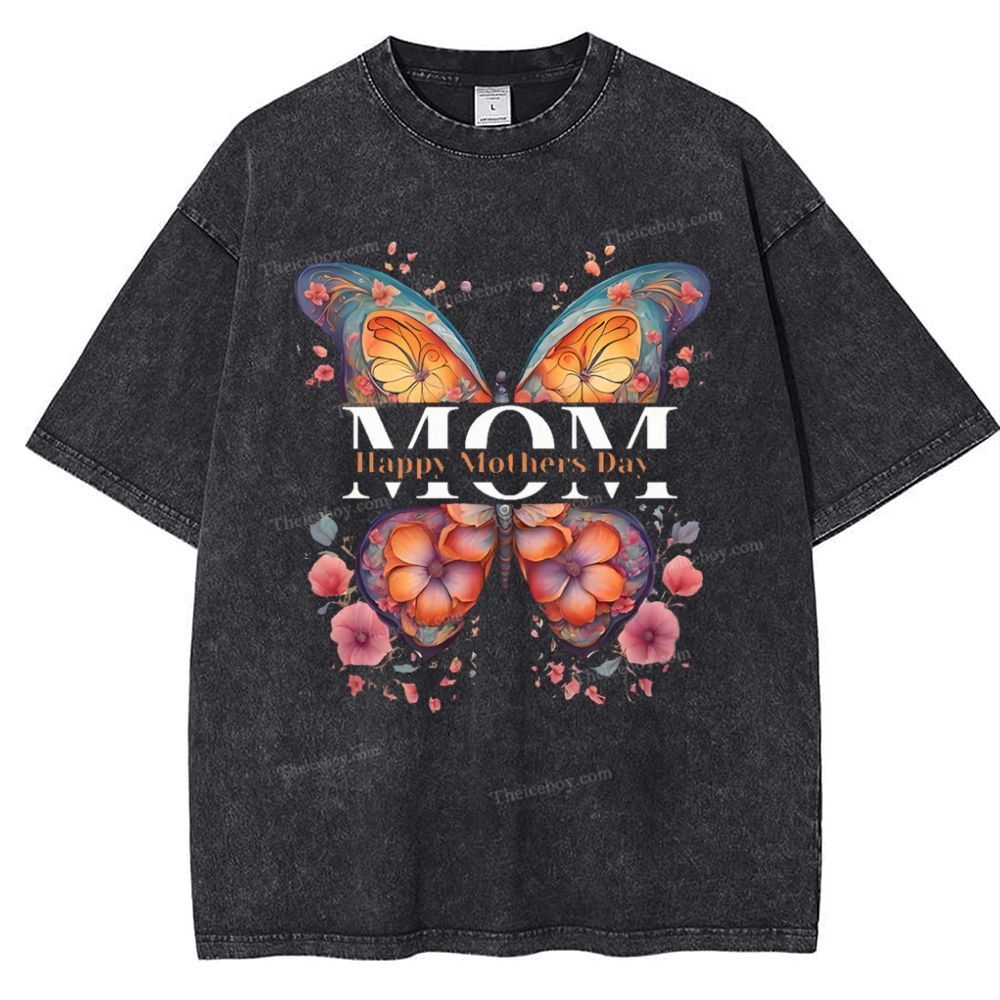 Mom Happy Mothers Day Mother's Day Christ Washed T-Shirt