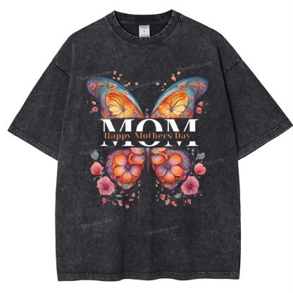 Mom Happy Mothers Day Mother's Day Christ Washed T-Shirt