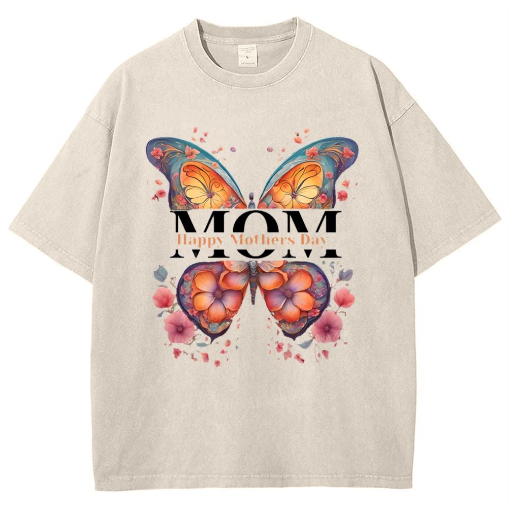Mom Happy Mothers Day Mother's Day Christ Washed T-Shirt