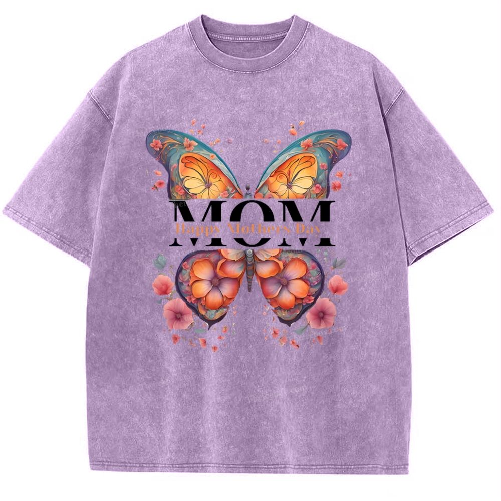 Mom Happy Mothers Day Mother's Day Christ Washed T-Shirt