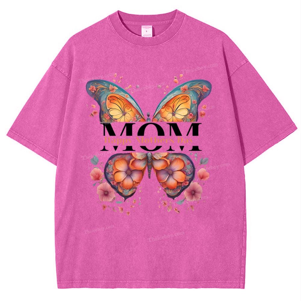 Mom Happy Mothers Day Mother's Day Christ Washed T-Shirt