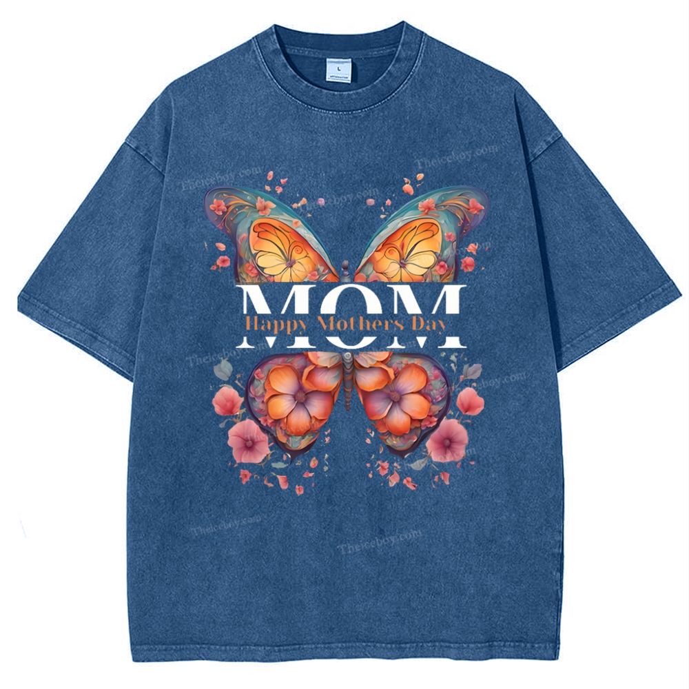 Mom Happy Mothers Day Mother's Day Christ Washed T-Shirt
