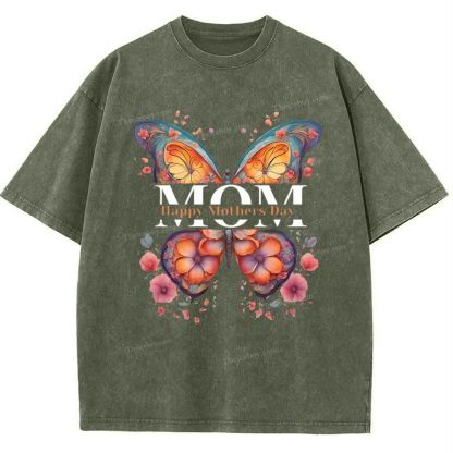 Mom Happy Mothers Day Mother's Day Christ Washed T-Shirt