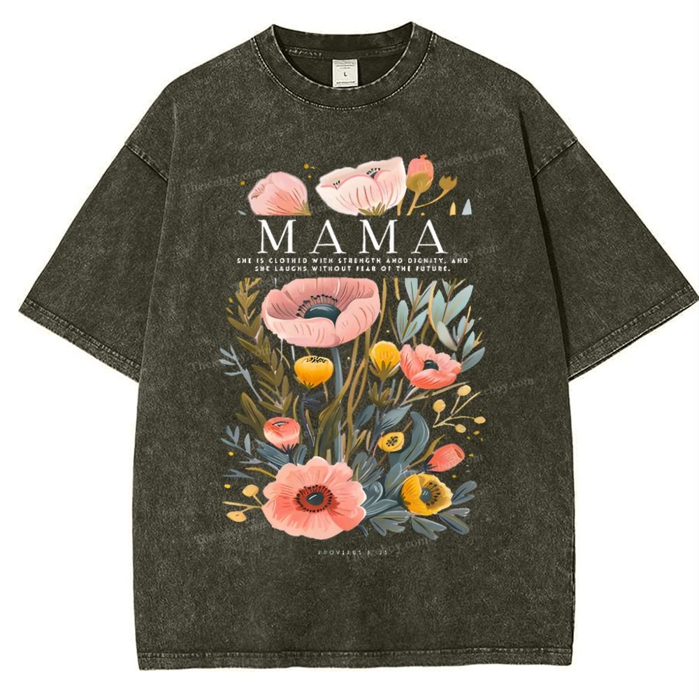 MOM Mother's Day Christ Washed T-Shirt
