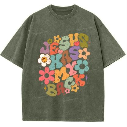 Jesus Has My Back Mother's Day Christ Washed T-Shirt
