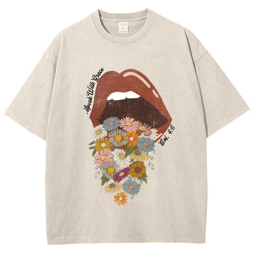 Speak With Grace Mother's Day Christ Washed T-Shirt