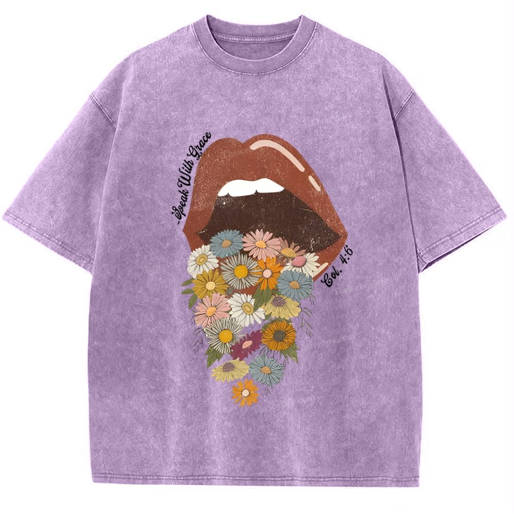 Speak With Grace Mother's Day Christ Washed T-Shirt