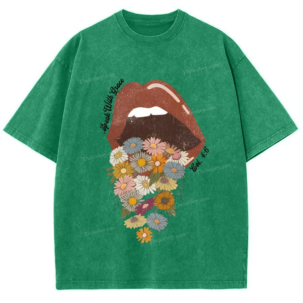 Speak With Grace Mother's Day Christ Washed T-Shirt