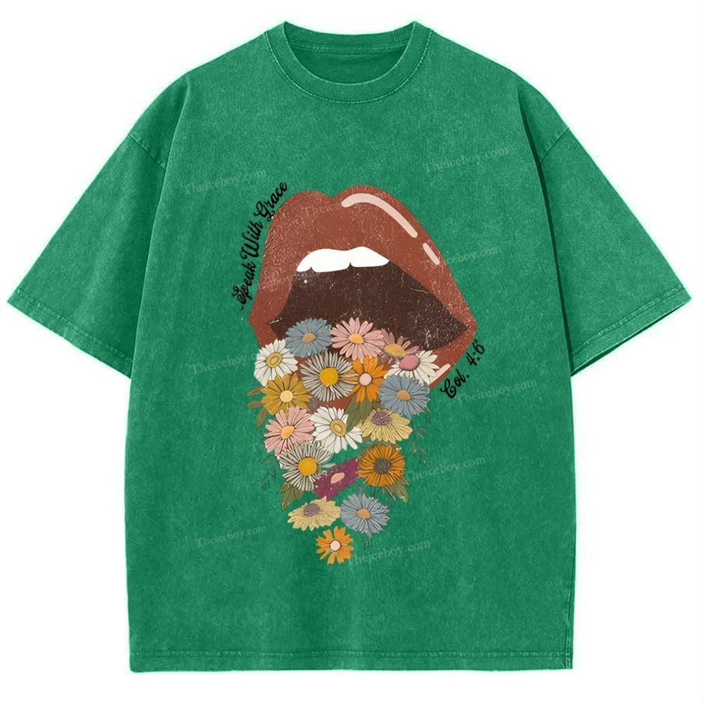 Speak With Grace Mother's Day Christ Washed T-Shirt