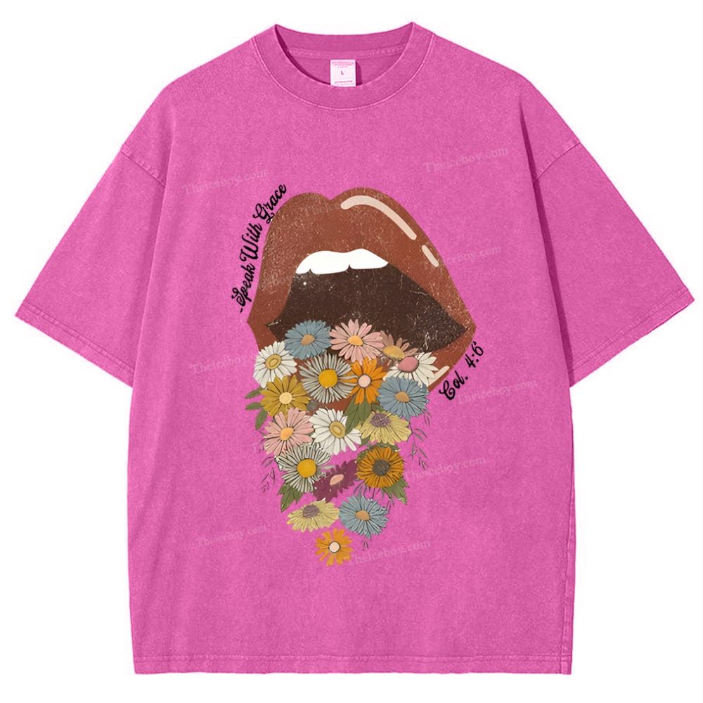 Speak With Grace Mother's Day Christ Washed T-Shirt