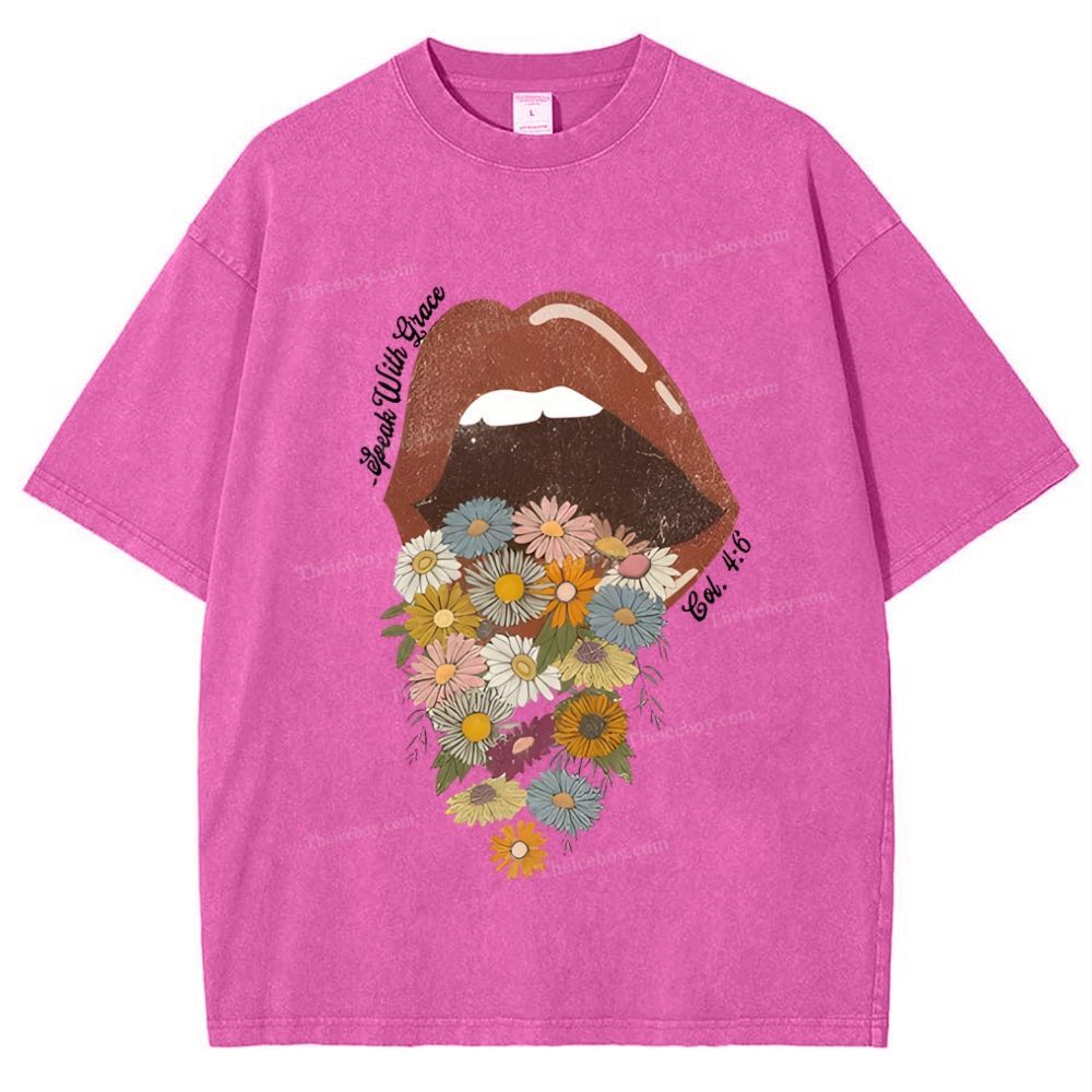 Speak With Grace Mother's Day Christ Washed T-Shirt