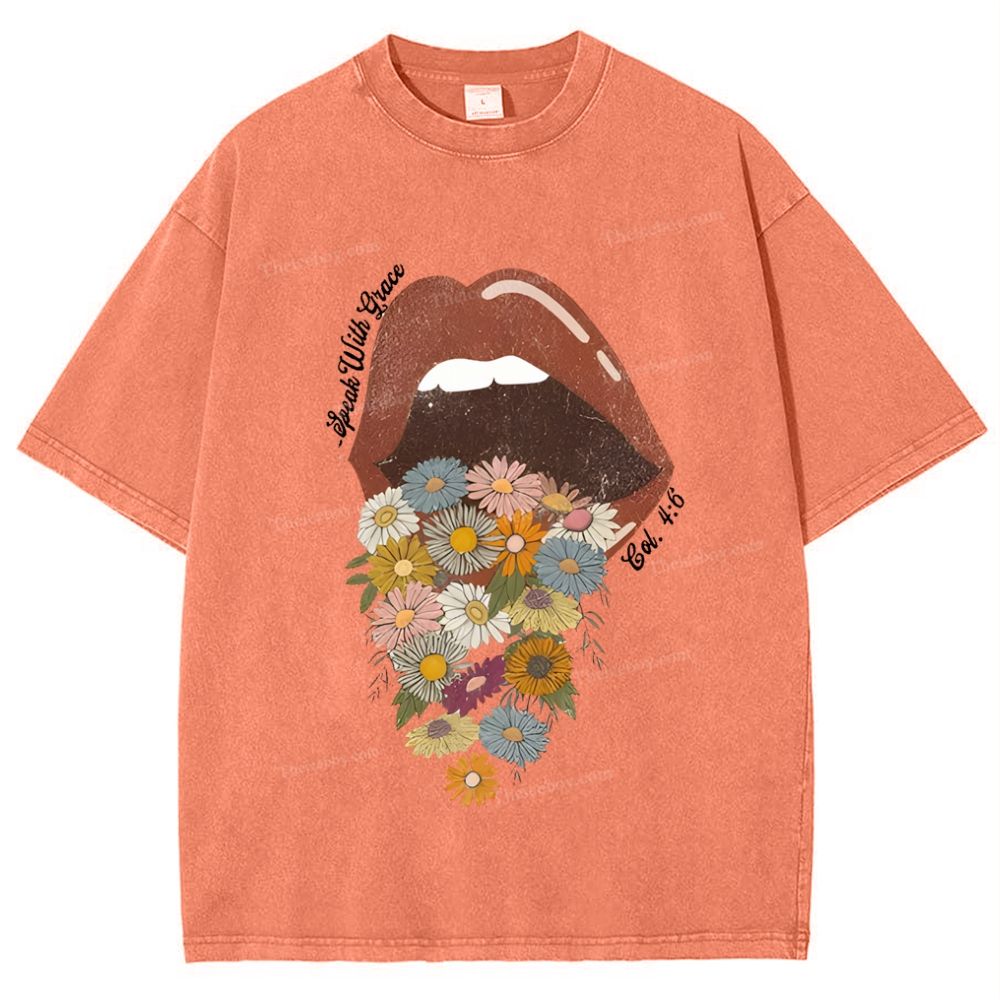 Speak With Grace Mother's Day Christ Washed T-Shirt