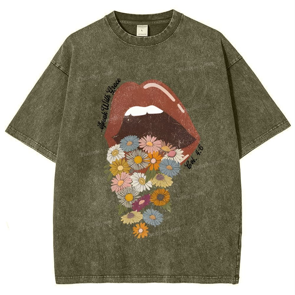 Speak With Grace Mother's Day Christ Washed T-Shirt