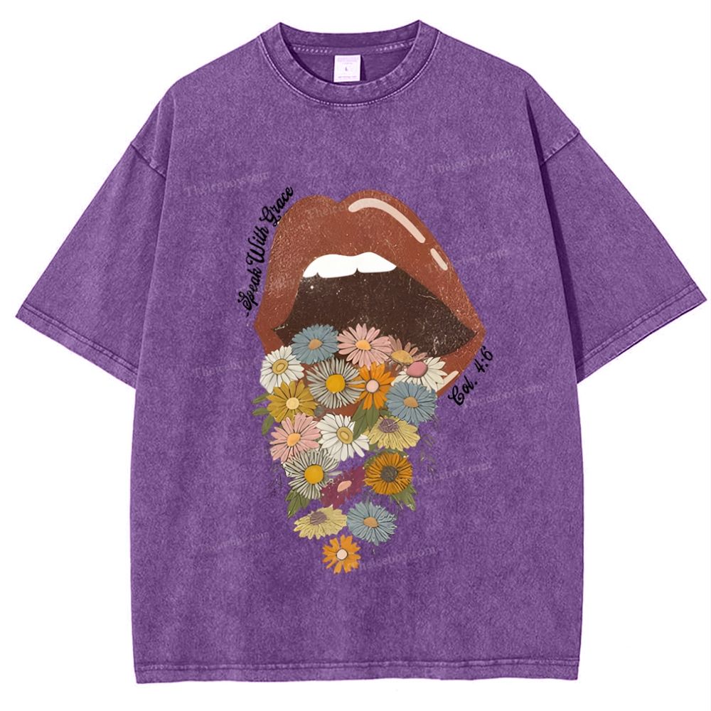 Speak With Grace Mother's Day Christ Washed T-Shirt