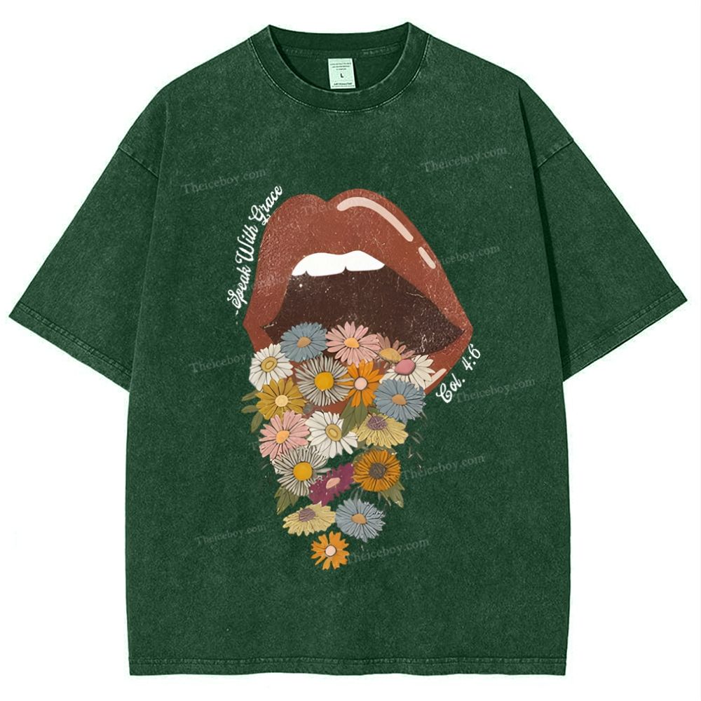 Speak With Grace Mother's Day Christ Washed T-Shirt