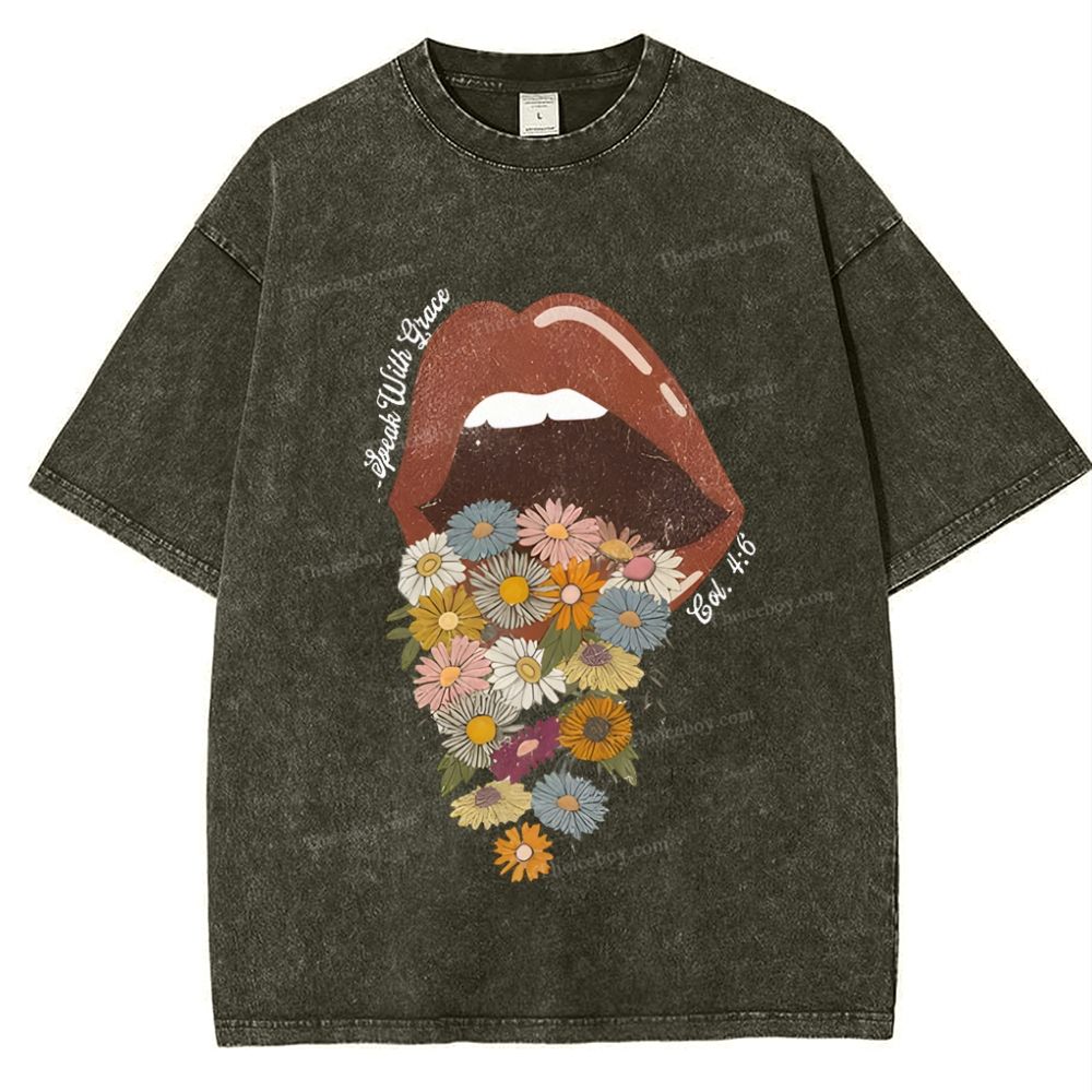 Speak With Grace Mother's Day Christ Washed T-Shirt