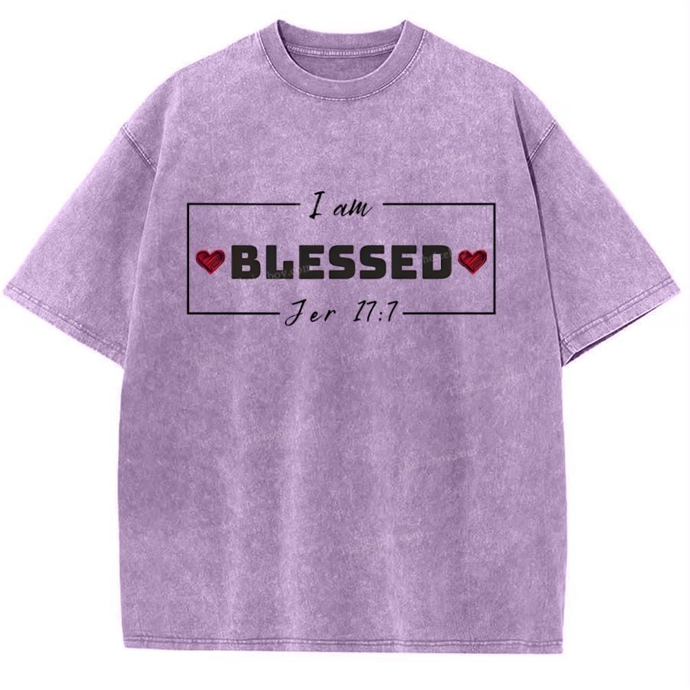 I Am Blessed Jer 17:7 Mother's Day Christ Washed T-Shirt