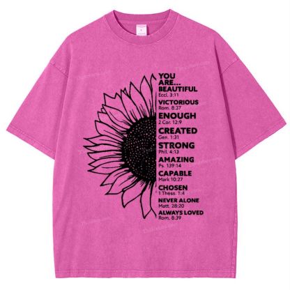 Be Like A Sunflower Follow The Son Mother's Day Christ Washed T-Shirt