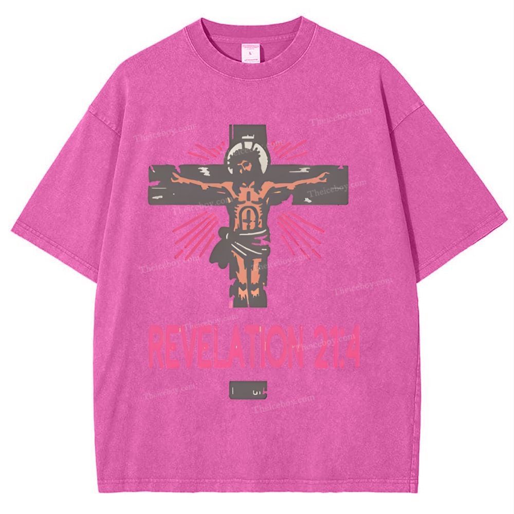 Revelation 21:4 Snowflake Vintage Washed T-Shirt