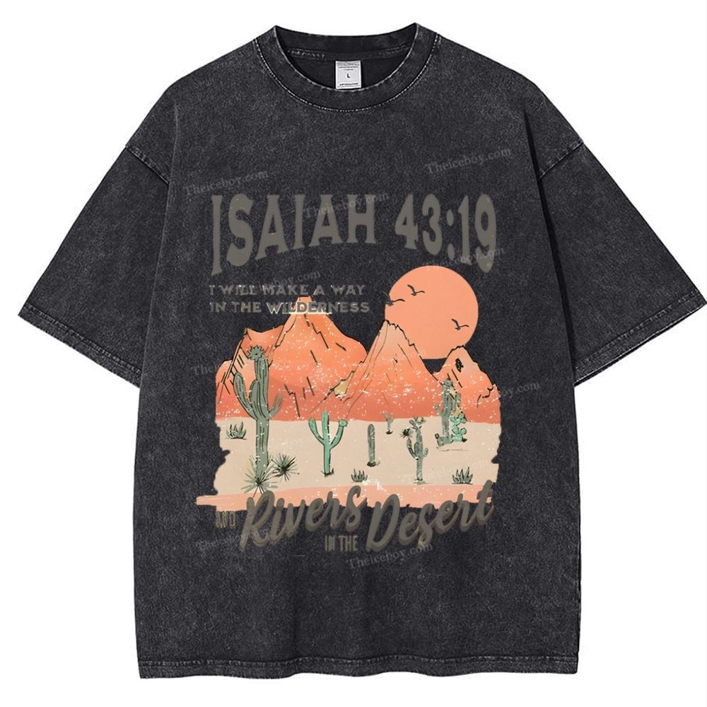 I Will Make A Way In The Wilderness Snowflake Vintage Washed T-Shirt