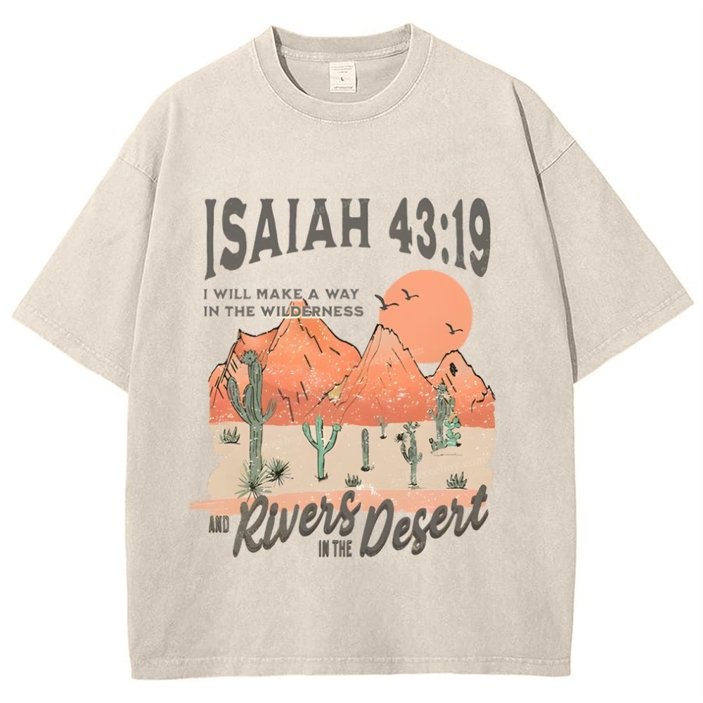 I Will Make A Way In The Wilderness Snowflake Vintage Washed T-Shirt