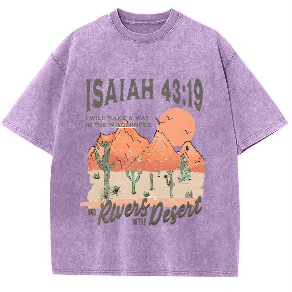 I Will Make A Way In The Wilderness Snowflake Vintage Washed T-Shirt