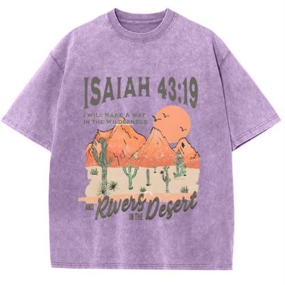 I Will Make A Way In The Wilderness Snowflake Vintage Washed T-Shirt