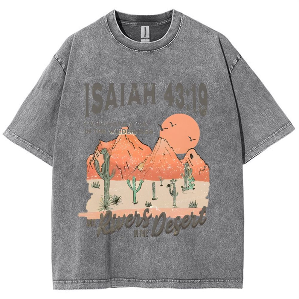 I Will Make A Way In The Wilderness Snowflake Vintage Washed T-Shirt