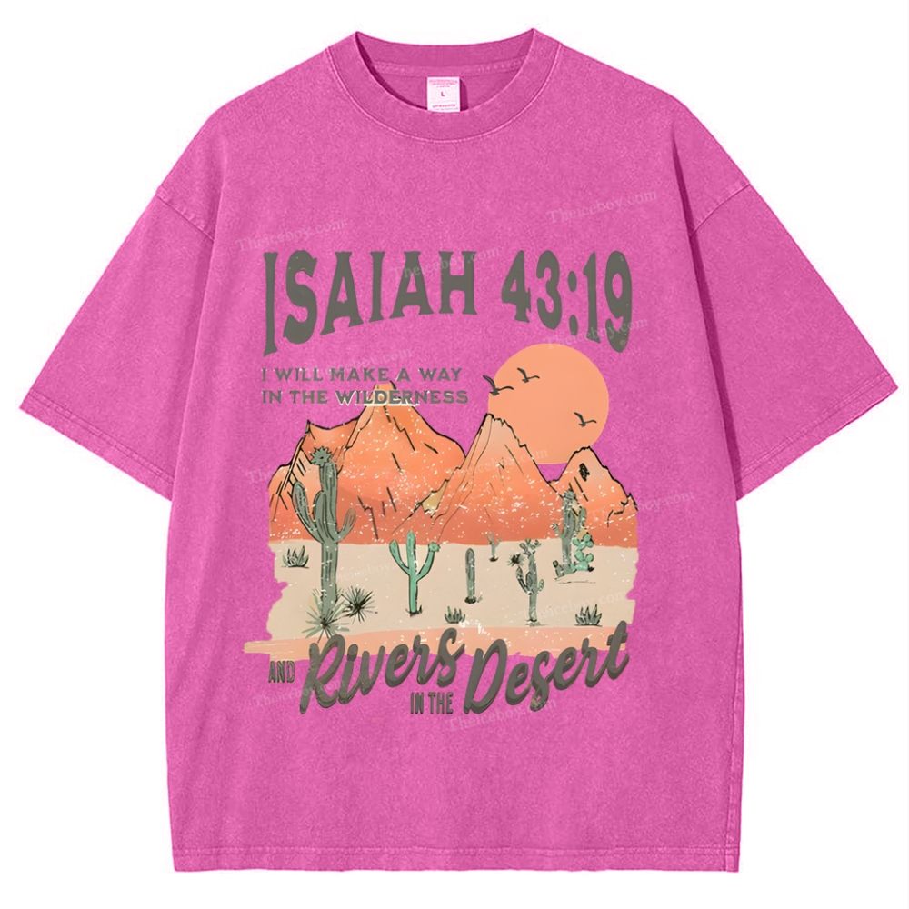 I Will Make A Way In The Wilderness Snowflake Vintage Washed T-Shirt