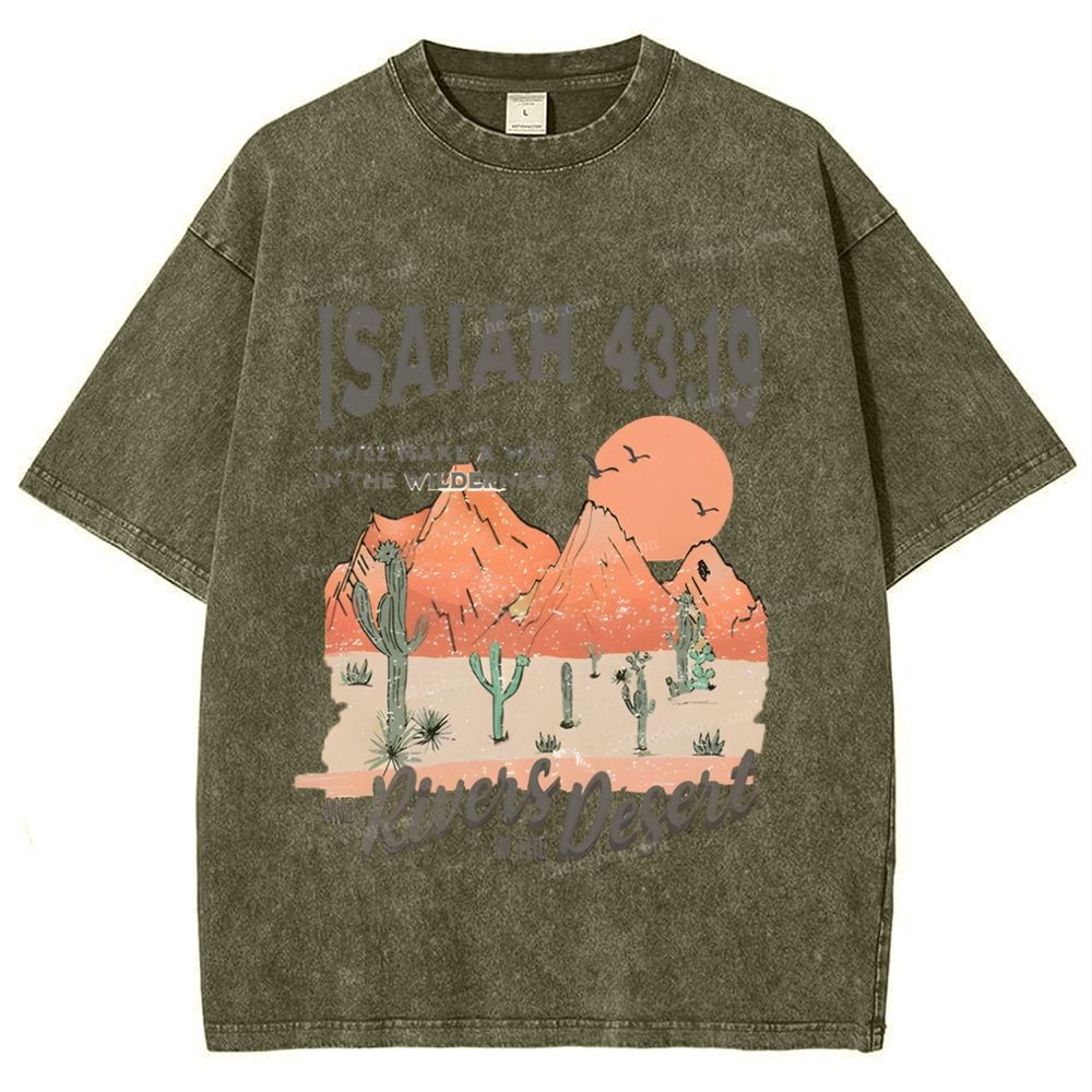 I Will Make A Way In The Wilderness Snowflake Vintage Washed T-Shirt