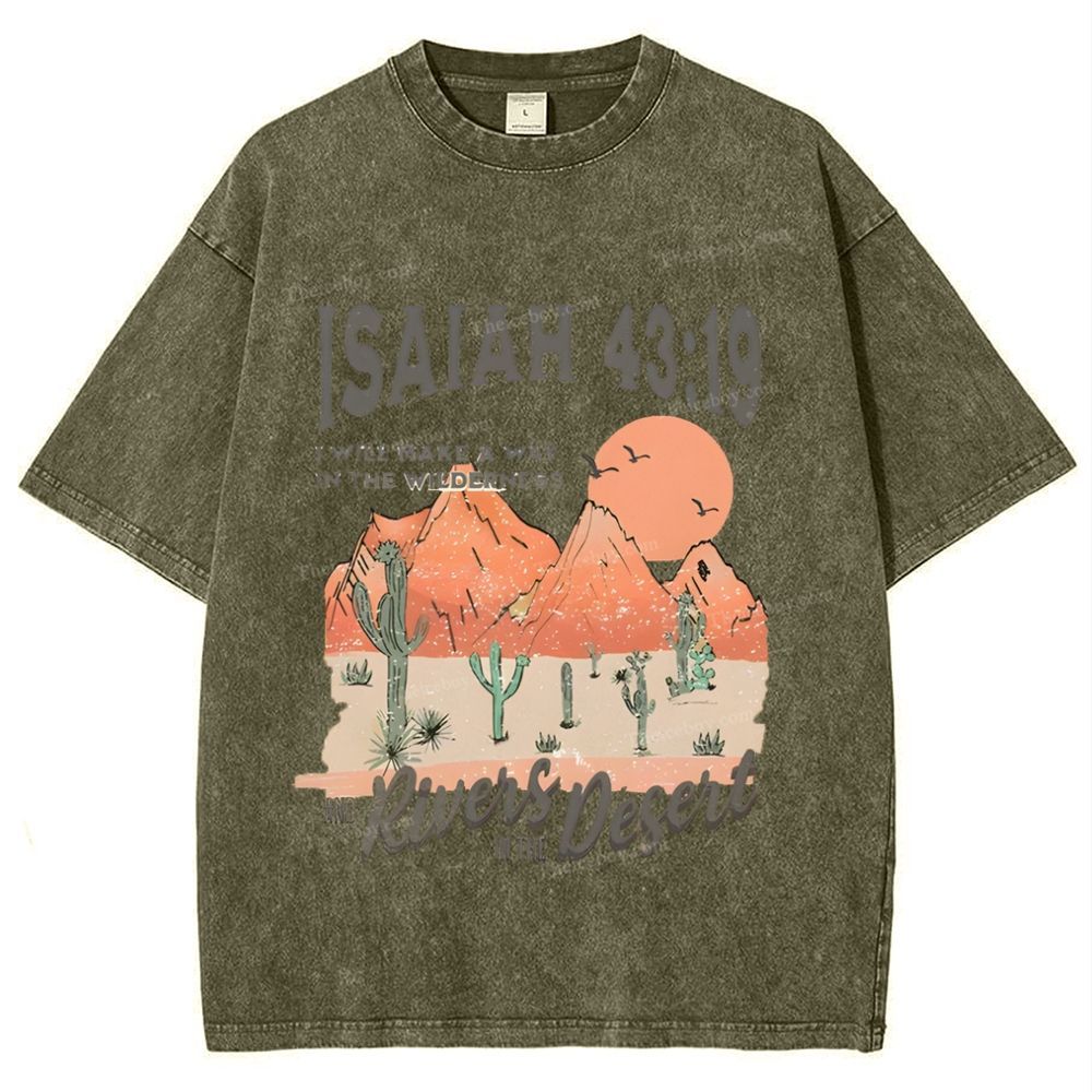 I Will Make A Way In The Wilderness Snowflake Vintage Washed T-Shirt